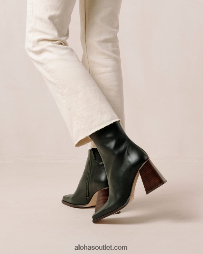 mulheres sul - botas de couro verde escuro Alohas 4P88ZX198 Jade verde