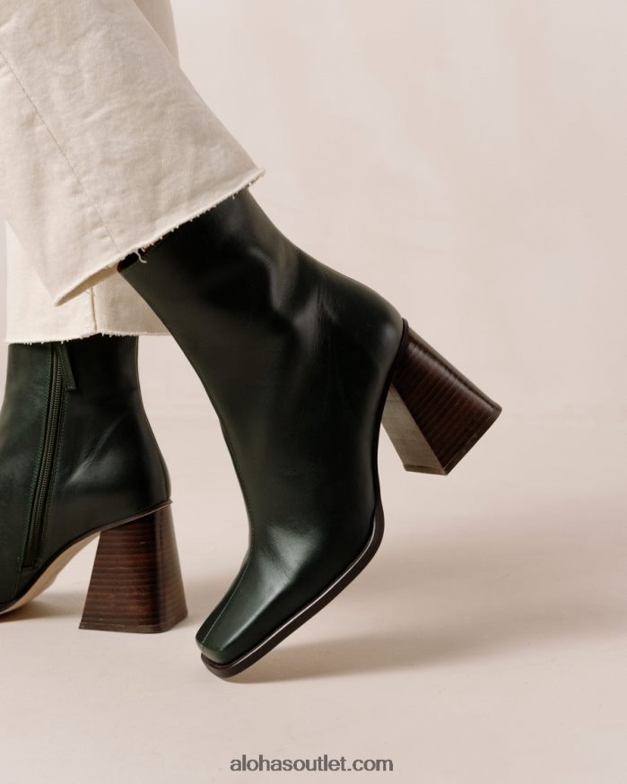 mulheres sul - botas de couro verde escuro Alohas 4P88ZX198 Jade verde