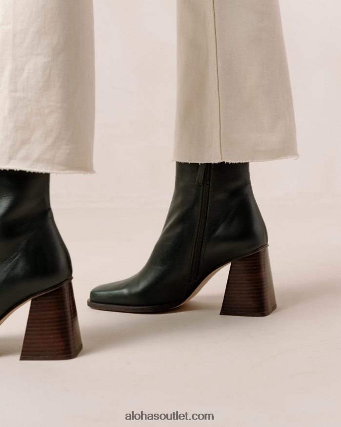 mulheres sul - botas de couro verde escuro Alohas 4P88ZX198 Jade verde