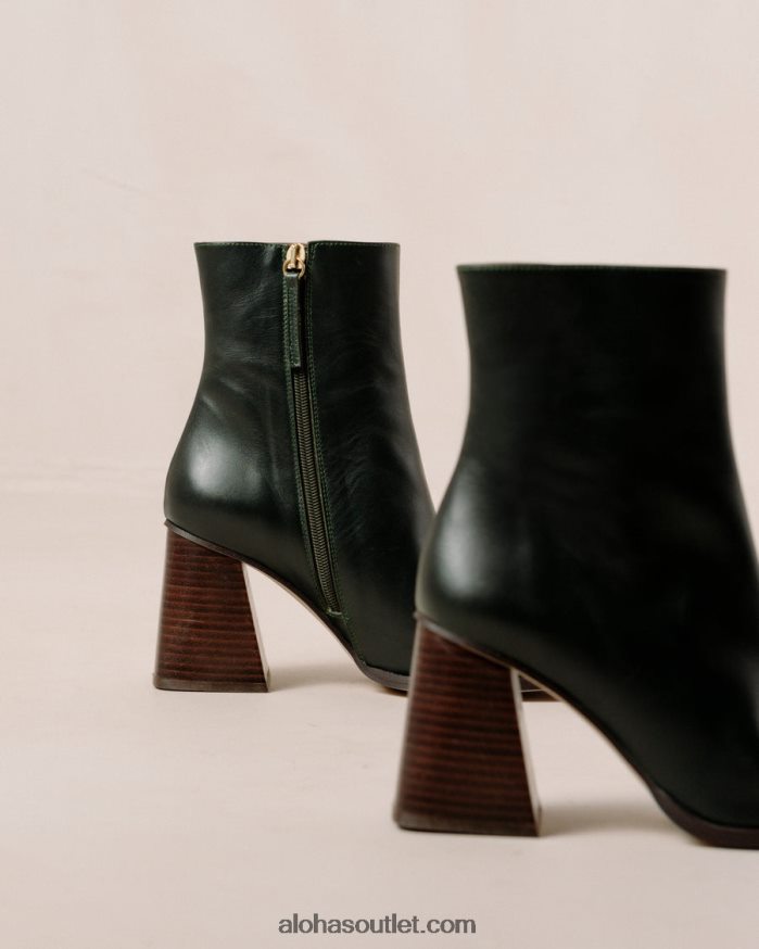 mulheres sul - botas de couro verde escuro Alohas 4P88ZX198 Jade verde