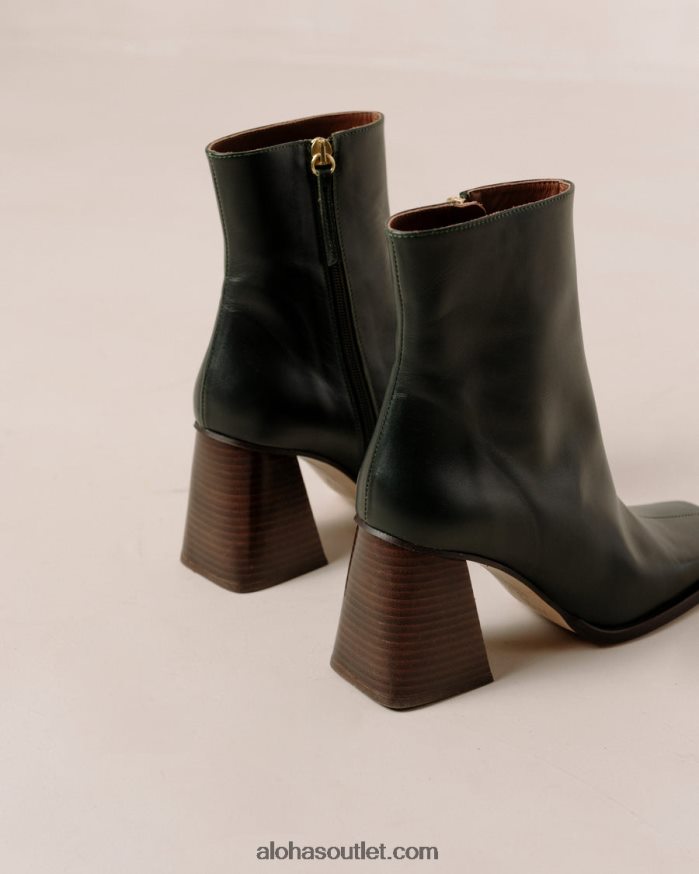 mulheres sul - botas de couro verde escuro Alohas 4P88ZX198 Jade verde