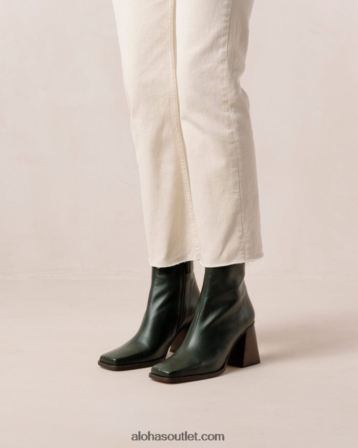 mulheres sul - botas de couro verde escuro Alohas 4P88ZX198 Jade verde