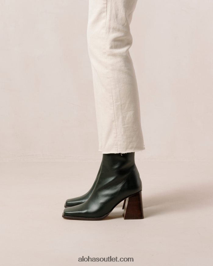 mulheres sul - botas de couro verde escuro Alohas 4P88ZX198 Jade verde