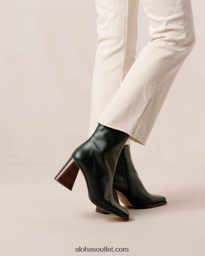 mulheres sul - botas de couro verde escuro Alohas 4P88ZX198 Jade verde