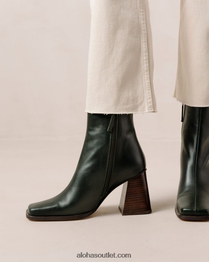 mulheres sul - botas de couro verde escuro Alohas 4P88ZX198 Jade verde