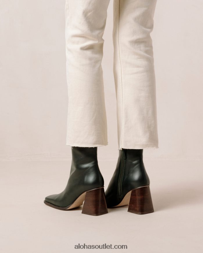 mulheres sul - botas de couro verde escuro Alohas 4P88ZX198 Jade verde