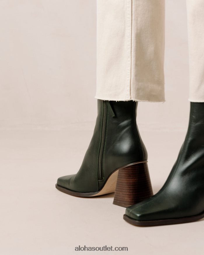 mulheres sul - botas de couro verde escuro Alohas 4P88ZX198 Jade verde