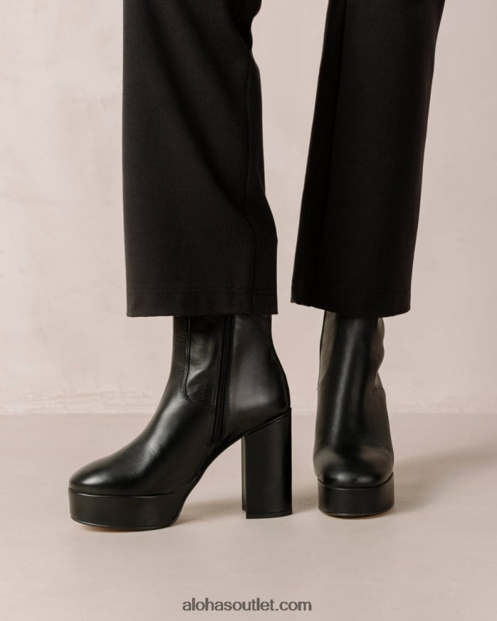 mulheres thunder - botas pretas de couro Alohas 4P88ZX470 preto