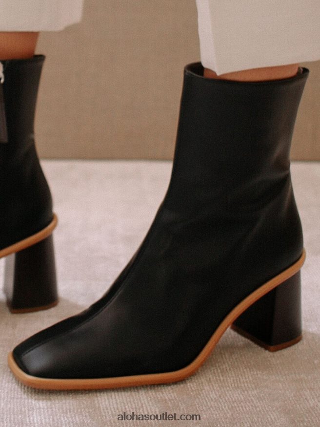 mulheres west - botas de couro vegan cinza escuro Alohas 4P88ZX463 cinza