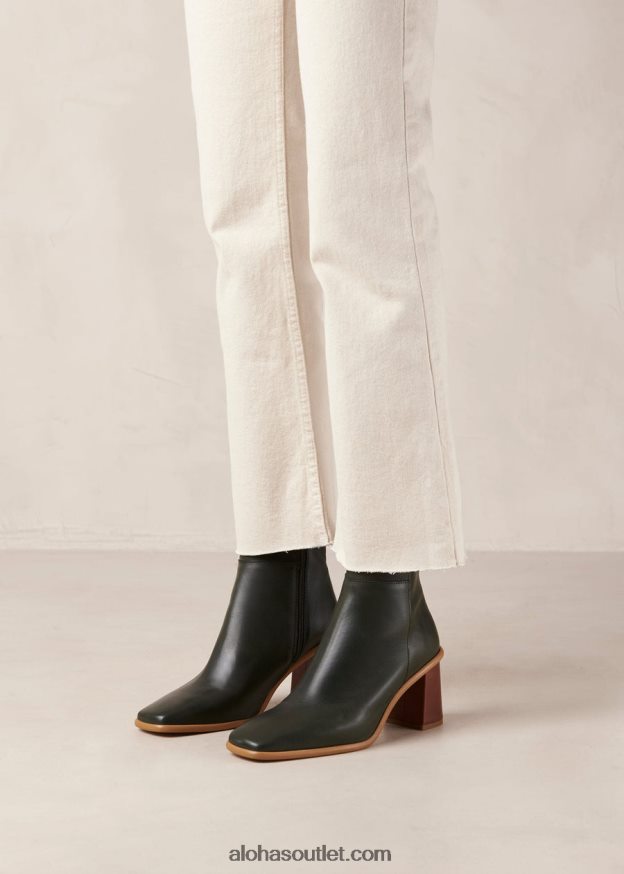 mulheres west - botas de couro verde Alohas 4P88ZX458 verde floresta