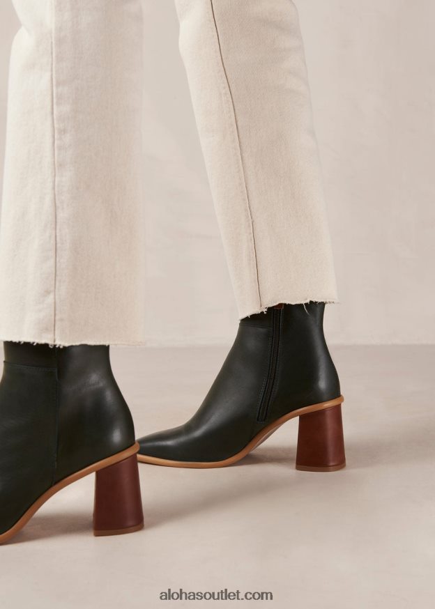 mulheres west - botas de couro verde Alohas 4P88ZX458 verde floresta
