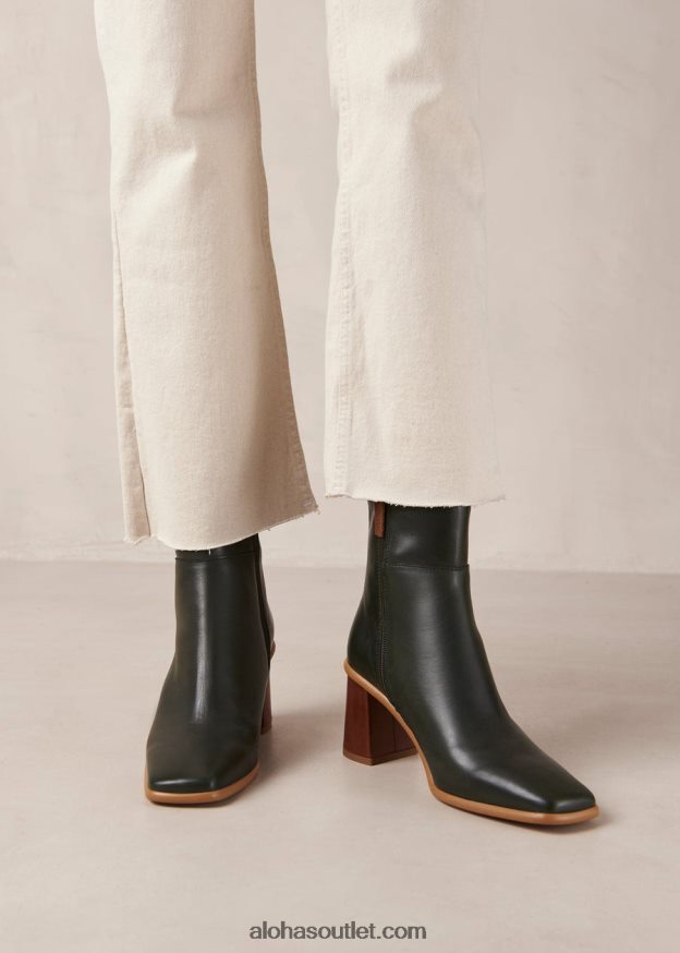mulheres west - botas de couro verde Alohas 4P88ZX458 verde floresta