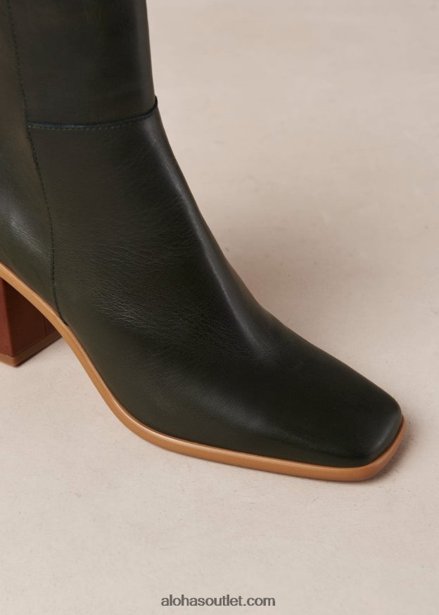 mulheres west - botas de couro verde Alohas 4P88ZX458 verde floresta
