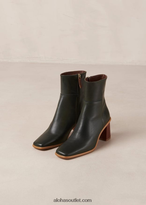 mulheres west - botas de couro verde Alohas 4P88ZX458 verde floresta