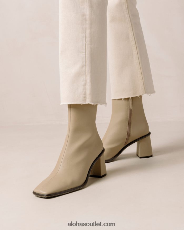 mulheres west cactus - bota de couro vegano bege Alohas 4P88ZX454 bege areia quente