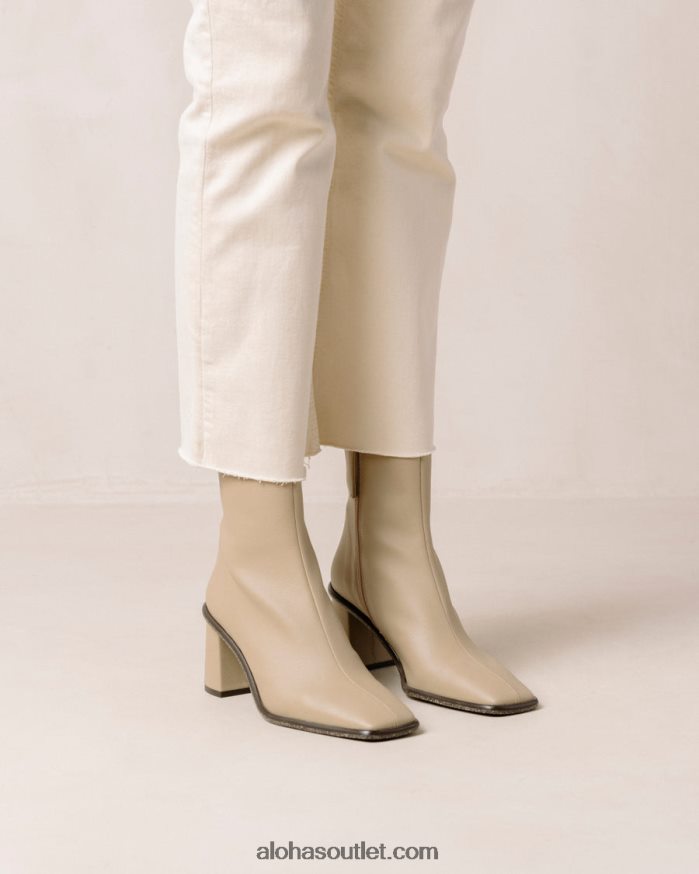 mulheres west cactus - bota de couro vegano bege Alohas 4P88ZX454 bege areia quente
