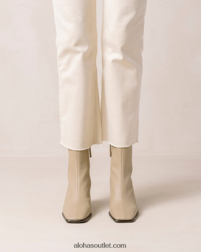 mulheres west cactus - bota de couro vegano bege Alohas 4P88ZX454 bege areia quente
