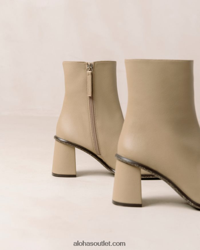 mulheres west cactus - bota de couro vegano bege Alohas 4P88ZX454 bege areia quente