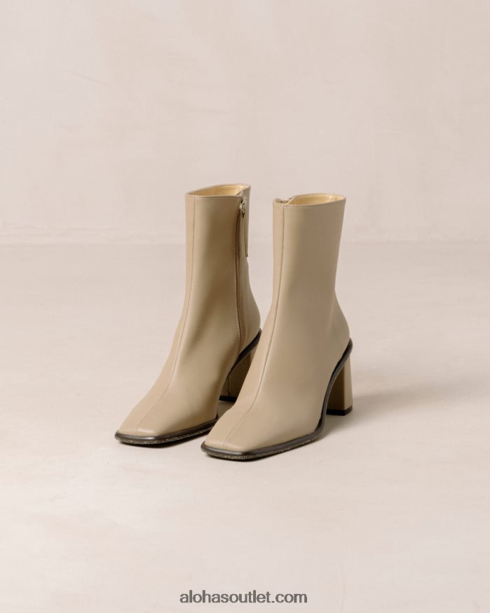 mulheres west cactus - bota de couro vegano bege Alohas 4P88ZX454 bege areia quente