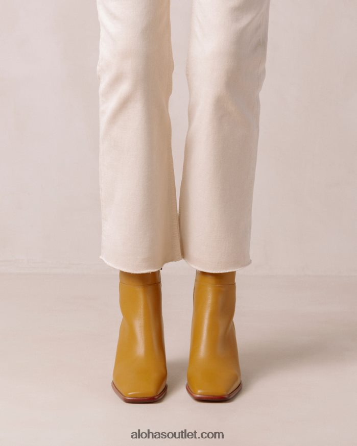 mulheres west vintage - botas de couro amarelas Alohas 4P88ZX229 calêndula amarela