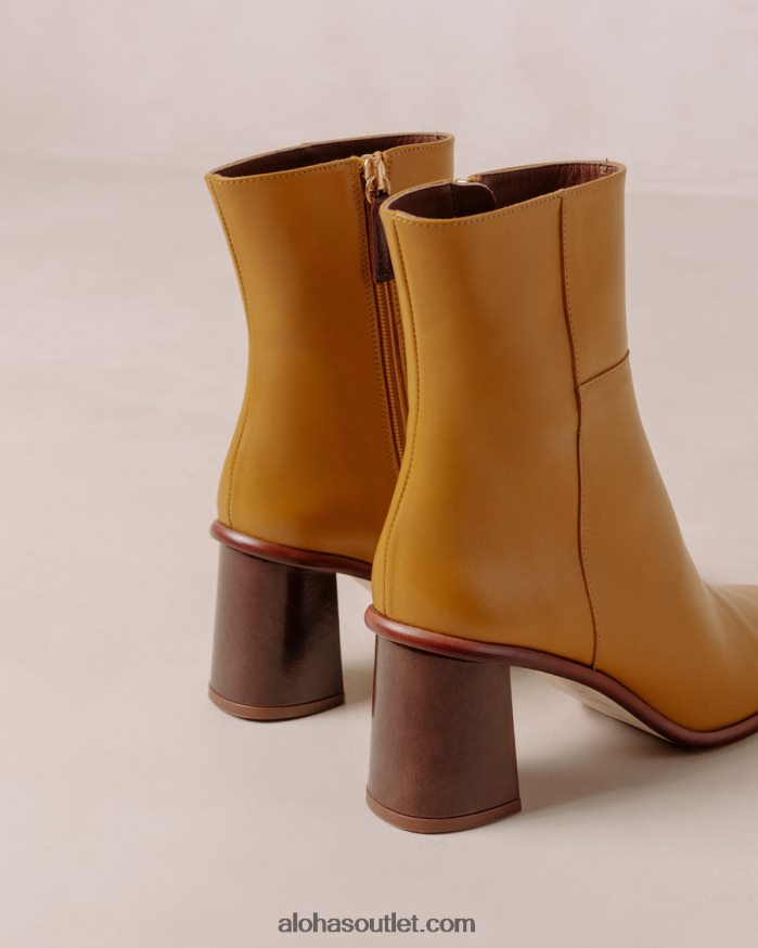 mulheres west vintage - botas de couro amarelas Alohas 4P88ZX229 calêndula amarela