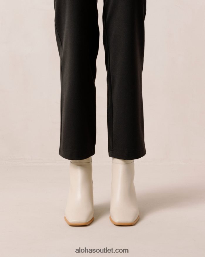 mulheres west vintage - botas de couro branco Alohas 4P88ZX231 marfim