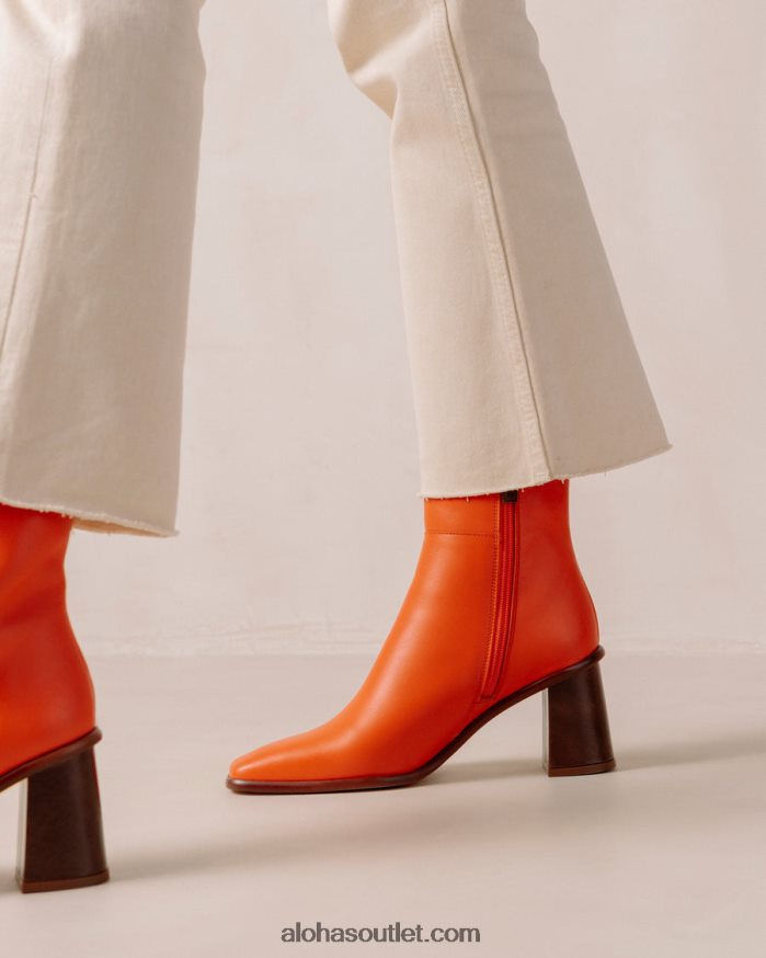 mulheres west vintage - botas de couro laranja Alohas 4P88ZX232 laranja pomelo