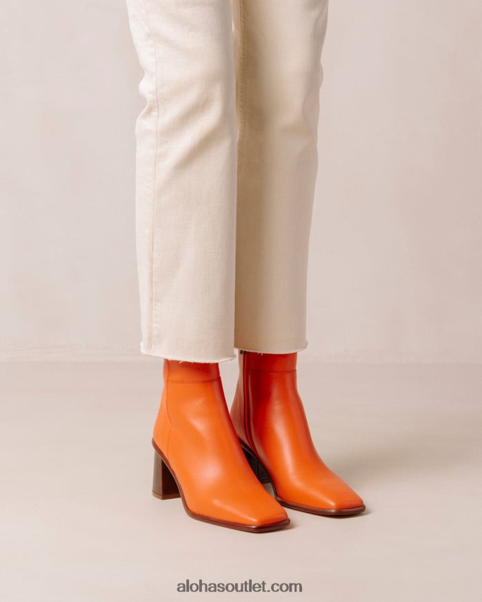 mulheres west vintage - botas de couro laranja Alohas 4P88ZX232 laranja pomelo