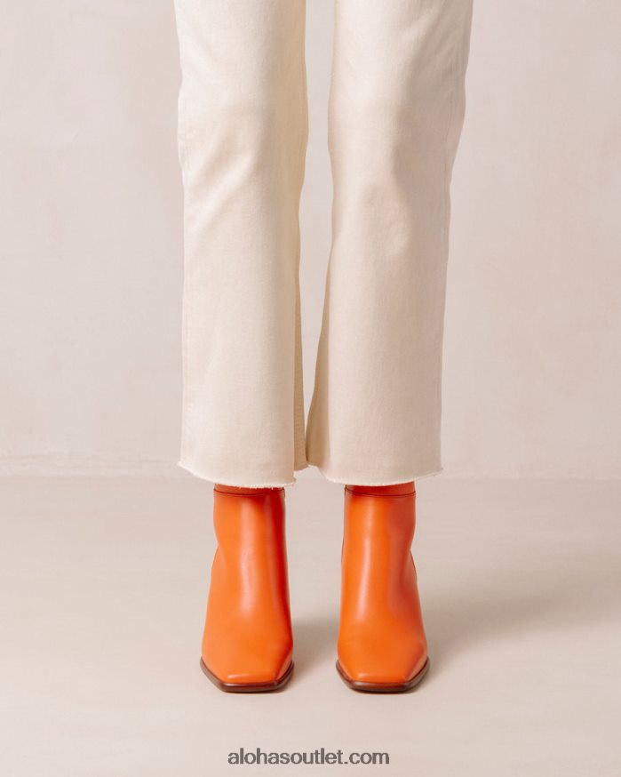 mulheres west vintage - botas de couro laranja Alohas 4P88ZX232 laranja pomelo