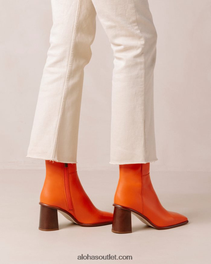 mulheres west vintage - botas de couro laranja Alohas 4P88ZX232 laranja pomelo