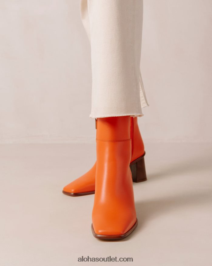 mulheres west vintage - botas de couro laranja Alohas 4P88ZX232 laranja pomelo
