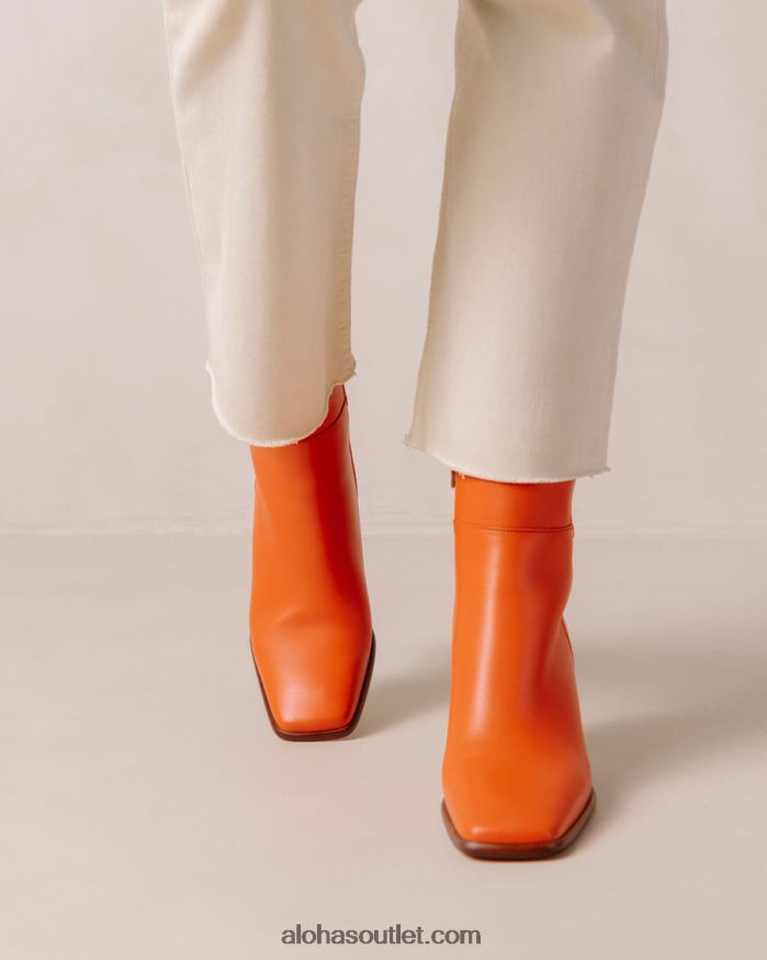 mulheres west vintage - botas de couro laranja Alohas 4P88ZX232 laranja pomelo