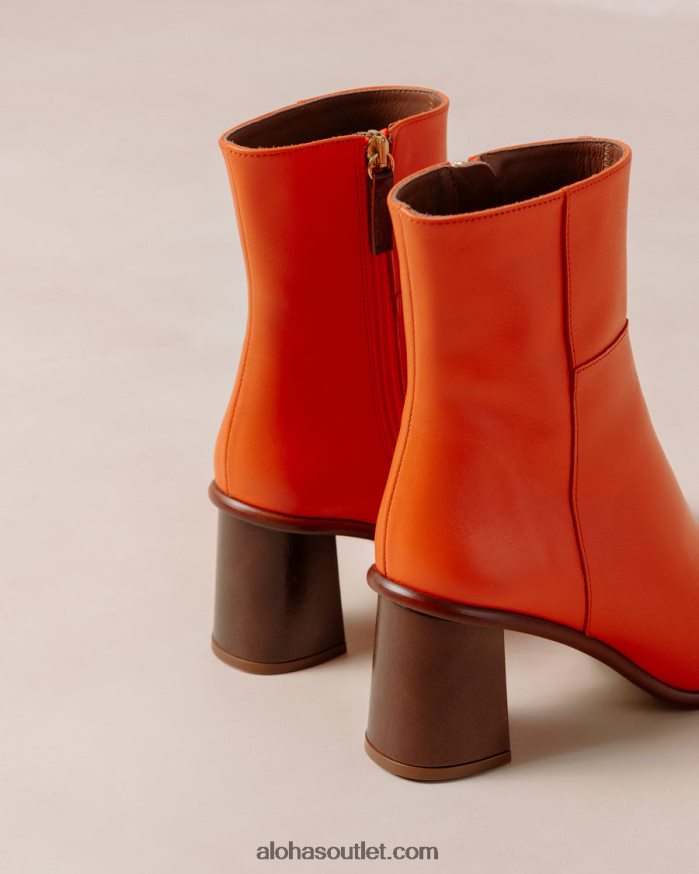 mulheres west vintage - botas de couro laranja Alohas 4P88ZX232 laranja pomelo