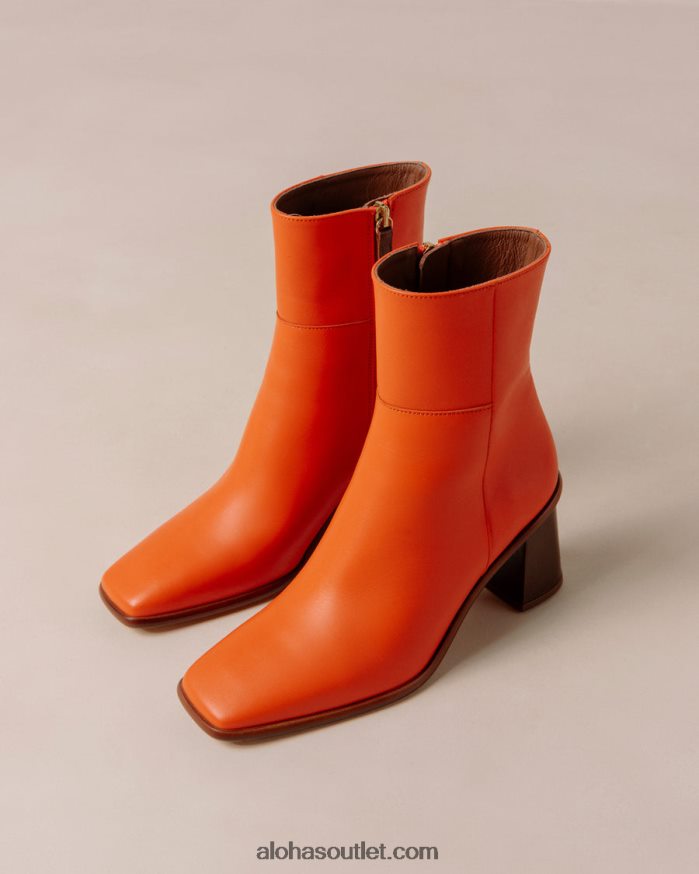 mulheres west vintage - botas de couro laranja Alohas 4P88ZX232 laranja pomelo