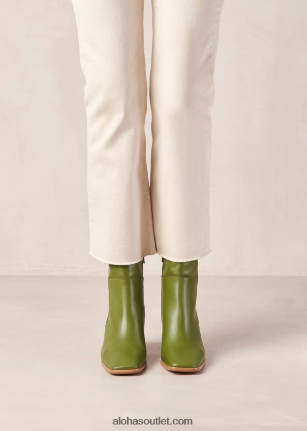 mulheres west vintage - botas de couro verde Alohas 4P88ZX336 perene vintage