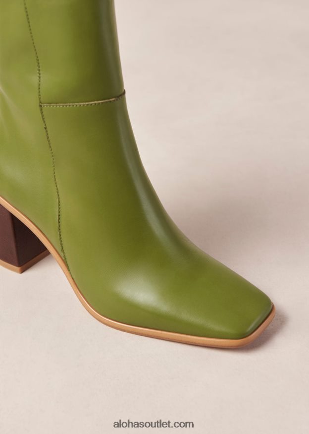 mulheres west vintage - botas de couro verde Alohas 4P88ZX336 perene vintage