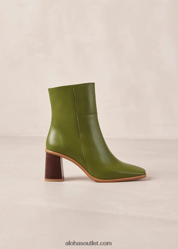 mulheres west vintage - botas de couro verde Alohas 4P88ZX336 perene vintage