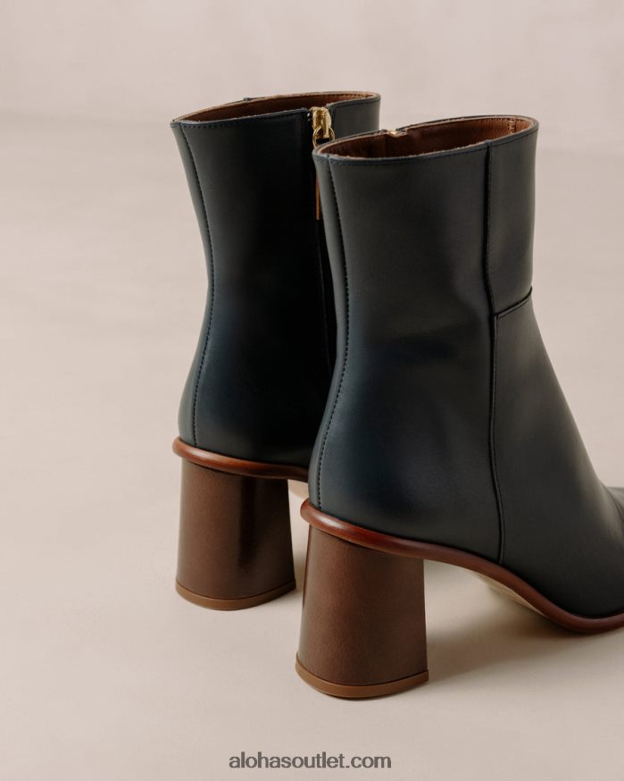 mulheres west vintage - botas de pele azuis Alohas 4P88ZX230 azul lazúli
