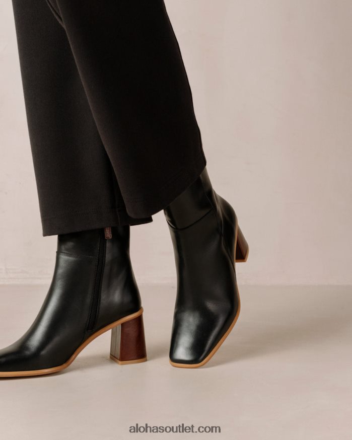mulheres west vintage - botas pretas de couro Alohas 4P88ZX345 preto