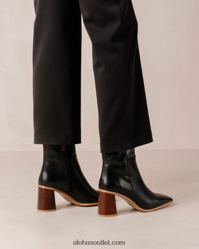 mulheres west vintage - botas pretas de couro Alohas 4P88ZX345 preto