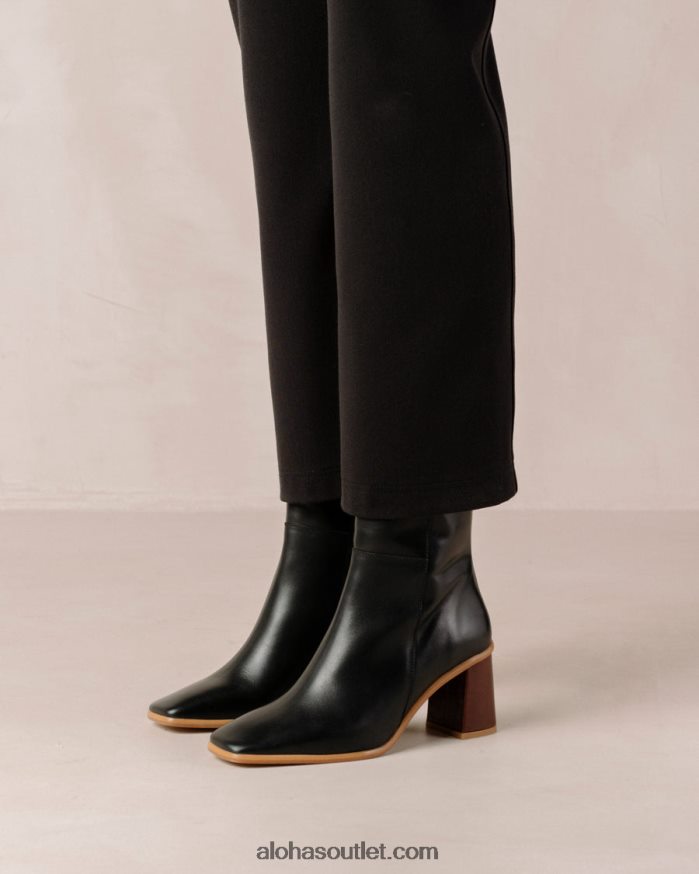 mulheres west vintage - botas pretas de couro Alohas 4P88ZX345 preto