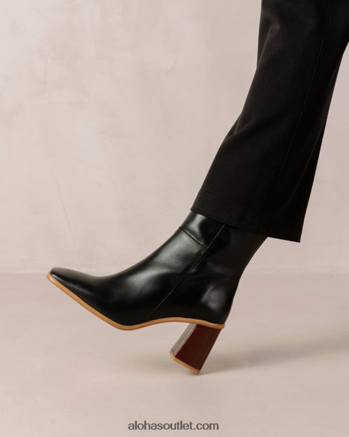 mulheres west vintage - botas pretas de couro Alohas 4P88ZX345 preto