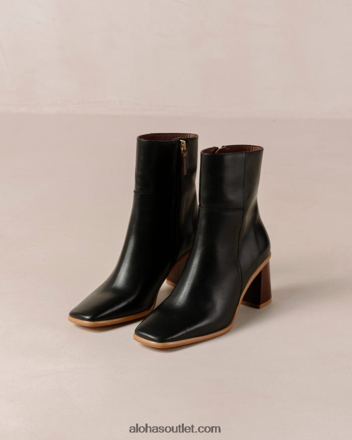 mulheres west vintage - botas pretas de couro Alohas 4P88ZX345 preto