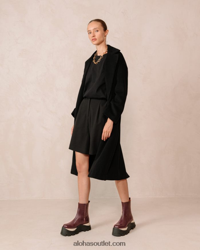 mulheres xadrez safira - botas de couro vermelho Alohas 4P88ZX329 xadrez vinho bordô