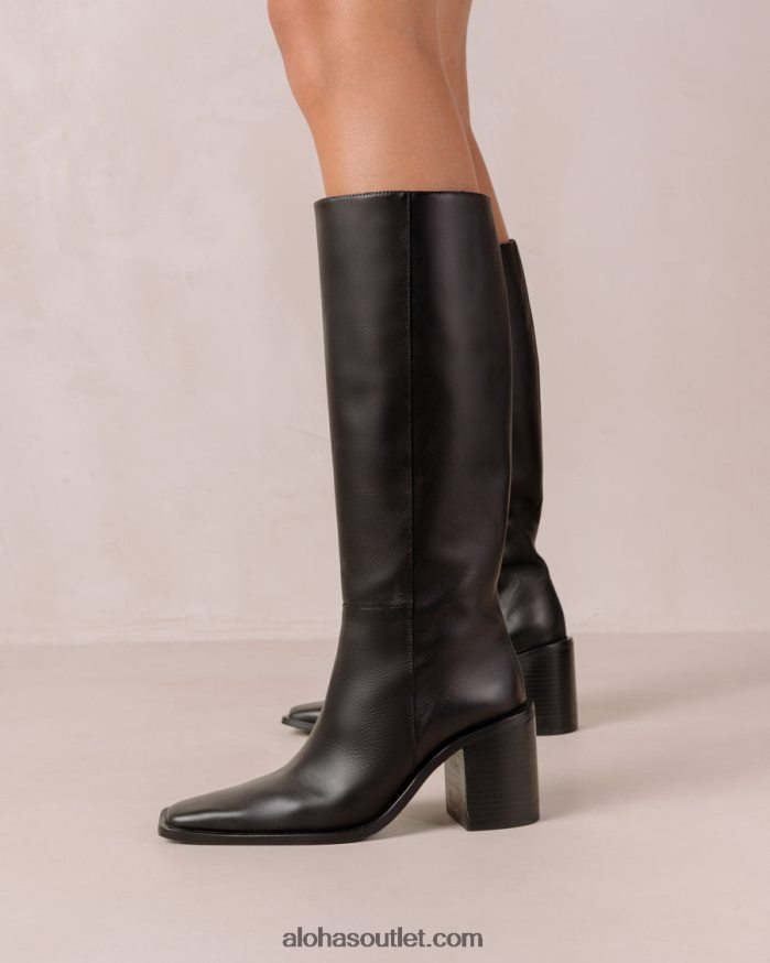 mulheres berta - botas pretas de couro Alohas 4P88ZX557 preto