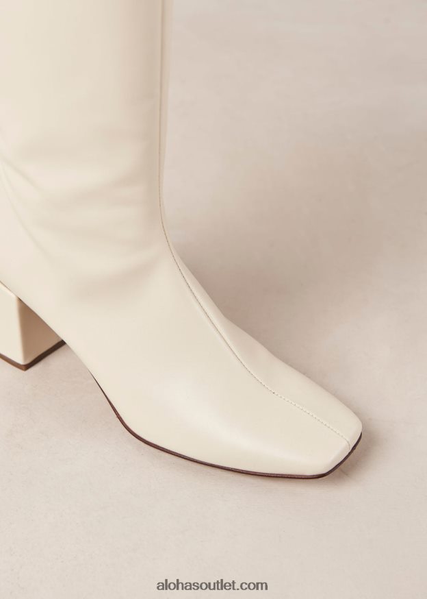 mulheres chalk - bota branca de couro vegano Alohas 4P88ZX110 branco quente