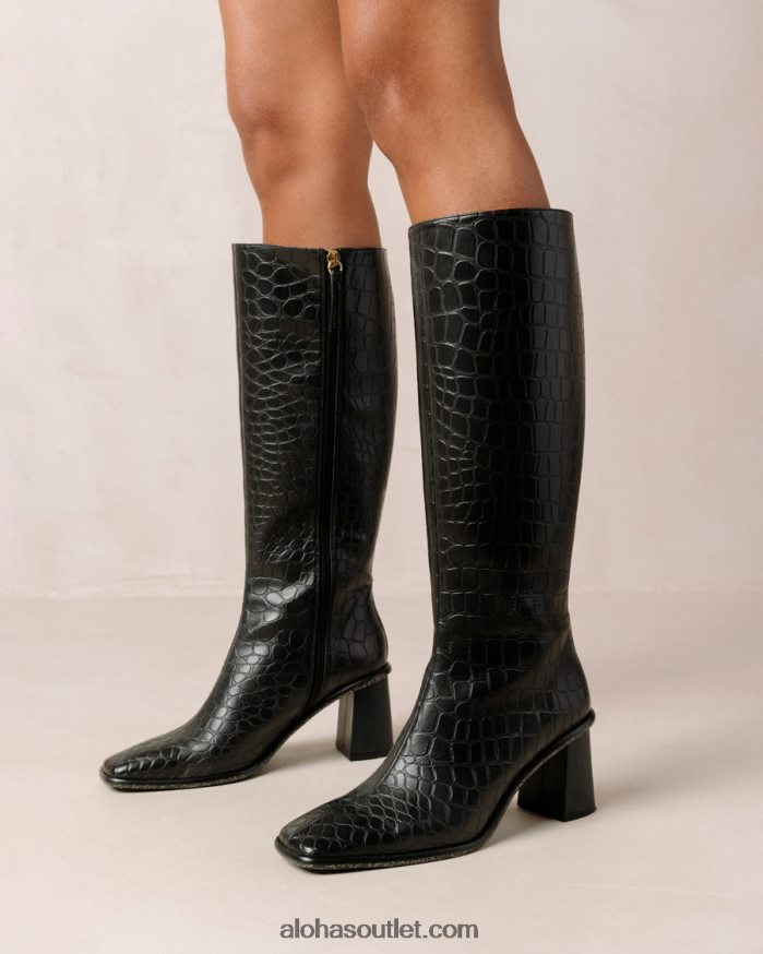 mulheres east apple alli - bota preta de couro vegano Alohas 4P88ZX57 maçã alli preta