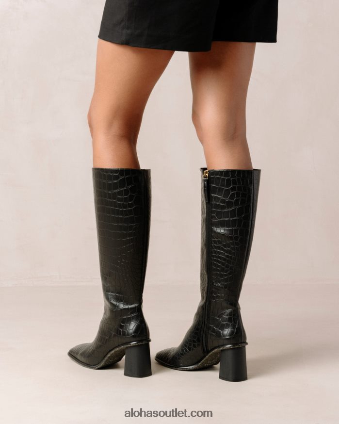 mulheres east apple alli - bota preta de couro vegano Alohas 4P88ZX57 maçã alli preta