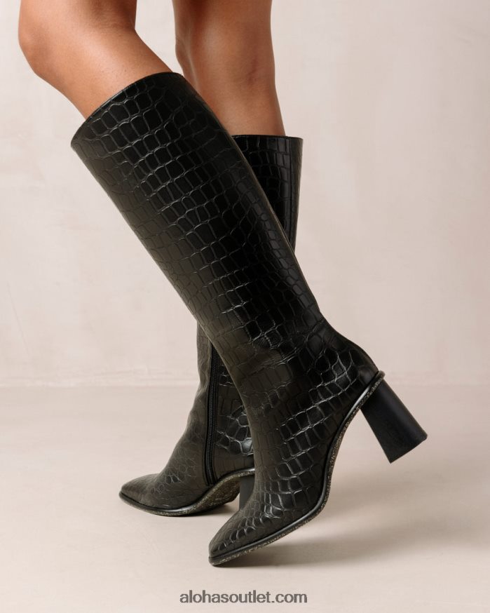 mulheres east apple alli - bota preta de couro vegano Alohas 4P88ZX57 maçã alli preta