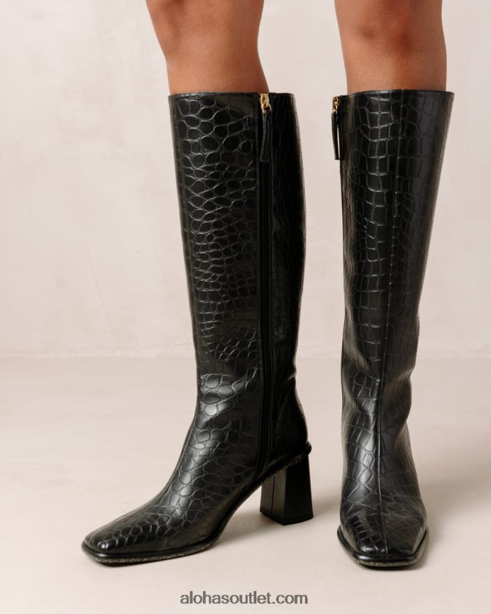 mulheres east apple alli - bota preta de couro vegano Alohas 4P88ZX57 maçã alli preta